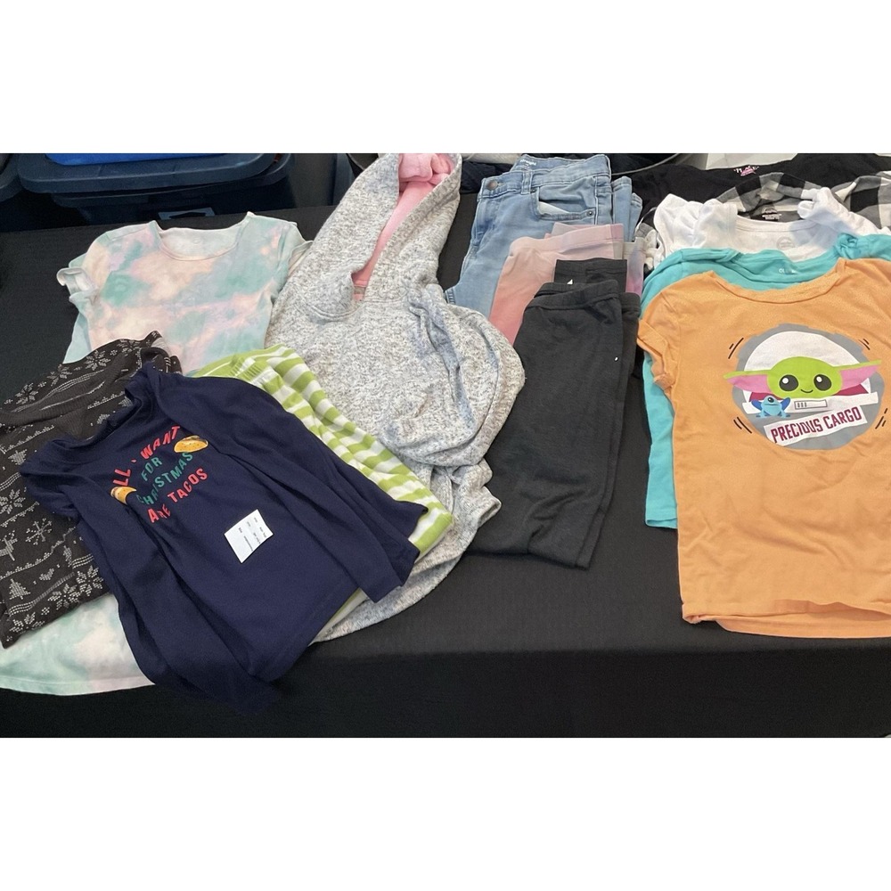 Mixed Brands Outfit Lot Girls 10-12 Multicolor Hoodie Jeans Pants Star Wars 14pc